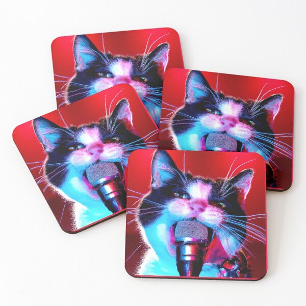 Item preview, Rock Star Cat Singing In A Microphone, Cat 14 designed and sold by LesTheArt.