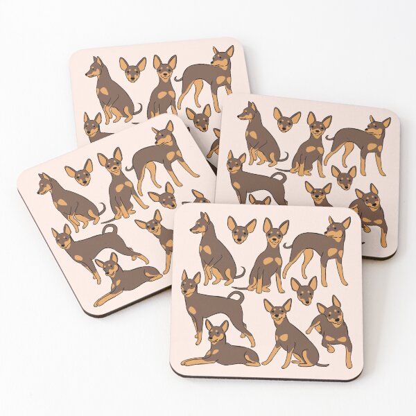 Item preview, Miniature Pinscher cute illustration pattern  designed and sold by Yarafantasyart.