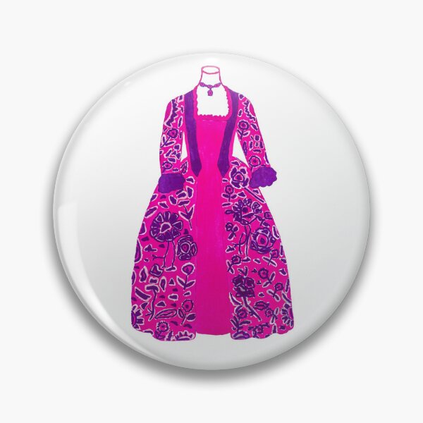 Artikelvorschau, Pink Georgian 1740-1750 historische Kostümmodeillustration entworfen und verkauft von rbnofficial.