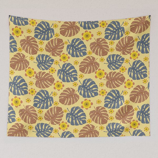 Item preview, Boho Leaves and Flowers Seamless Pattern designed and sold by PBJArt.