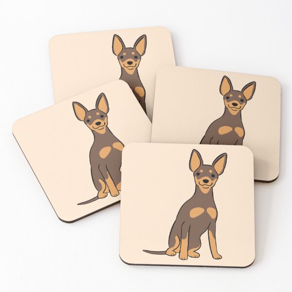 Item preview, Miniature pinscher dog cute illustration  designed and sold by Yarafantasyart.
