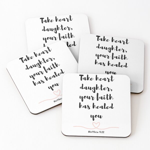 Item preview, Matthew 9:22 Take Heart Daughter Sticker designed and sold by LMFDesigns.