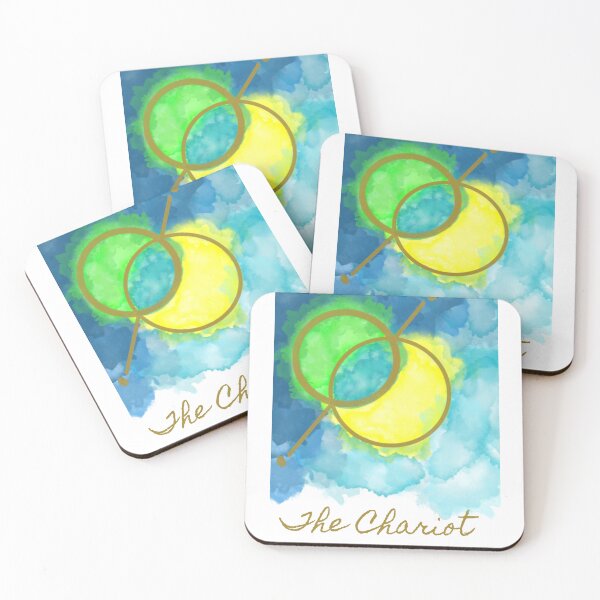 Aperçu de l'œuvre Tarot Aquarelle - Le Chariot créée et vendue par AstralAluminum.