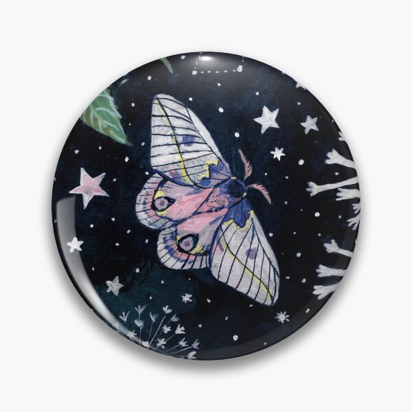 Item preview, Moon Garden, Gouache Painting of night blooming flowers and beautiful moths. designed and sold by Rebecca Reck Art.