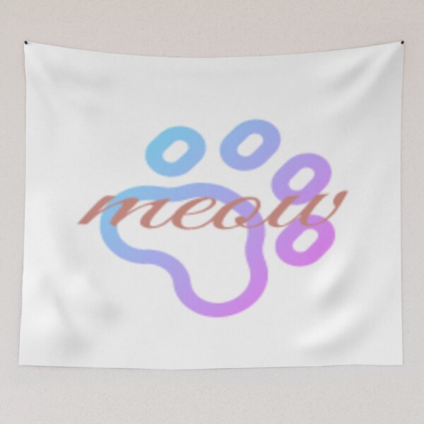 Item preview, mew logo cat paw print blue to purple designed and sold by 6happystore9.