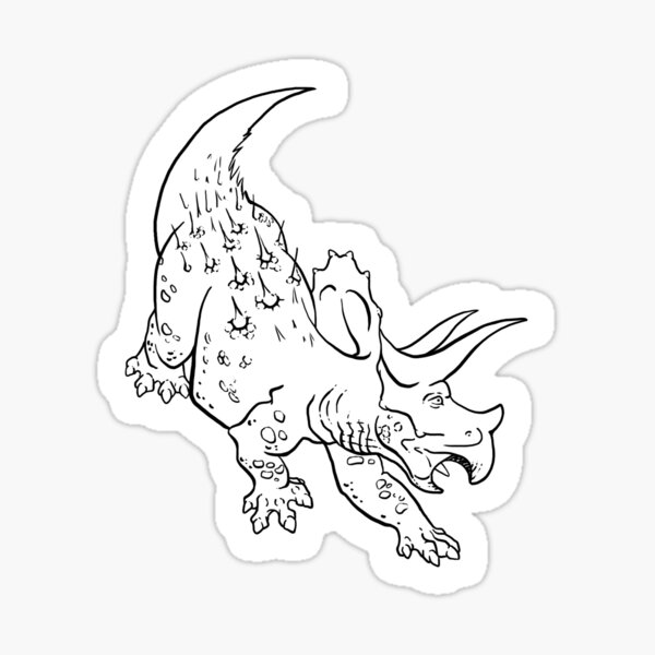 Item preview, 2021 Woodblock Style Triceratops designed and sold by NDGSPaleo.