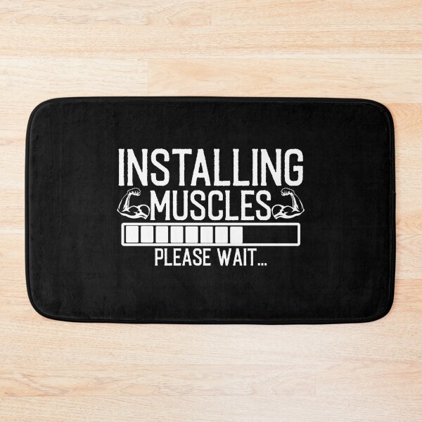 Item preview, Installing Muscles Please Wait - Funny Weightlifting designed and sold by Creative Angel.