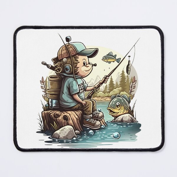 Little boy fishing Art Print for Sale by Melcu