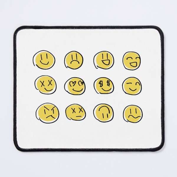 Item preview, Yellow hand drawn emoji - emoji sticker set designed and sold by dreamwish.