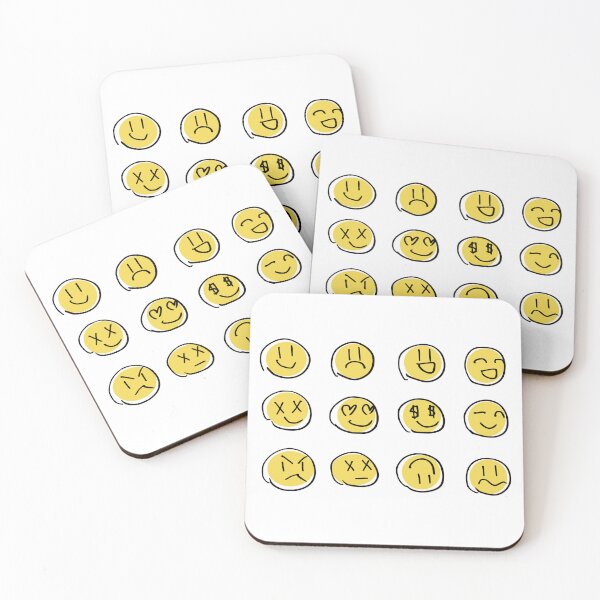 Item preview, Yellow hand drawn emoji - emoji sticker set designed and sold by dreamwish.