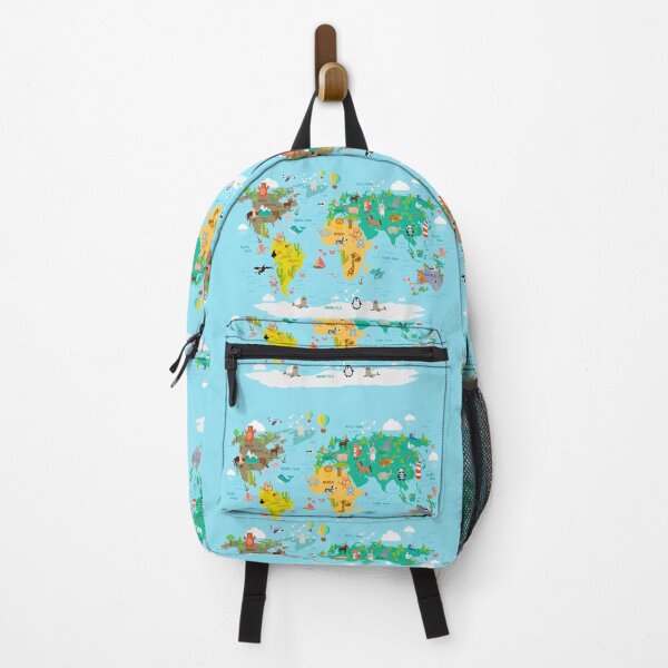 Item preview, Map of the World Colored for Kids designed and sold by NessiCreates.