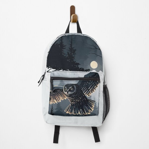 Item preview, Flying Owl over forest at middle of night. designed and sold by One Piece Bounty Poster.