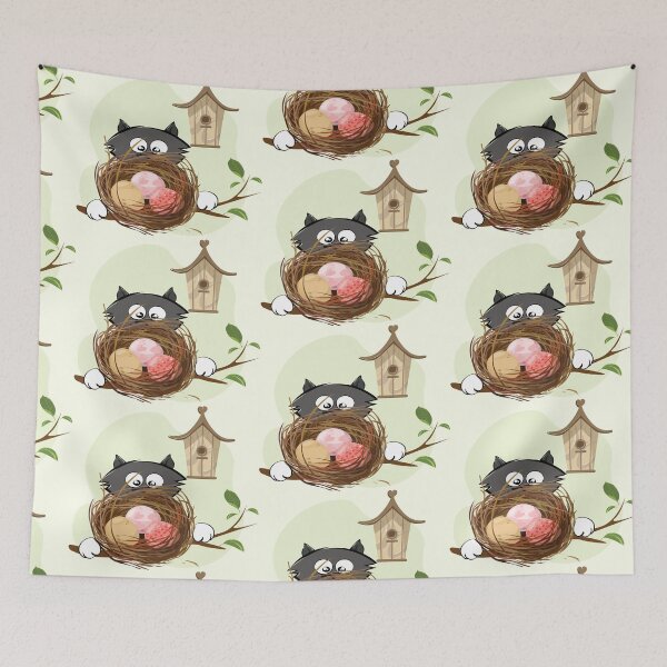 Item preview, Hand-drawn Digital Art. Fun Cat' Story. Nesting Box designed and sold by DigiPicStock.