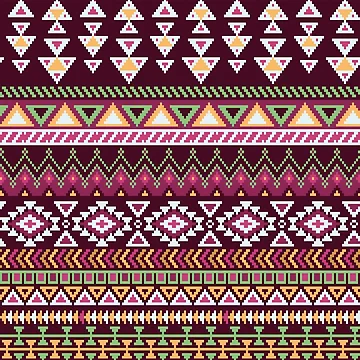 Artwork thumbnail, Seamless Rugged purple Native, Native Pattern Rugged by Yes-Monkey