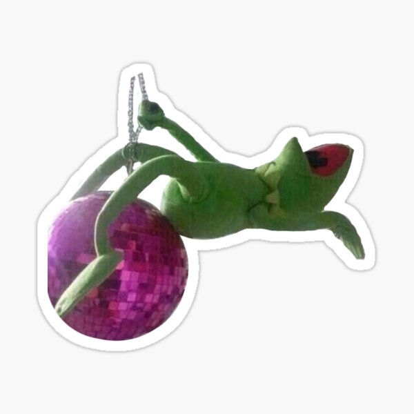 Kermit Disco Meme Sticker