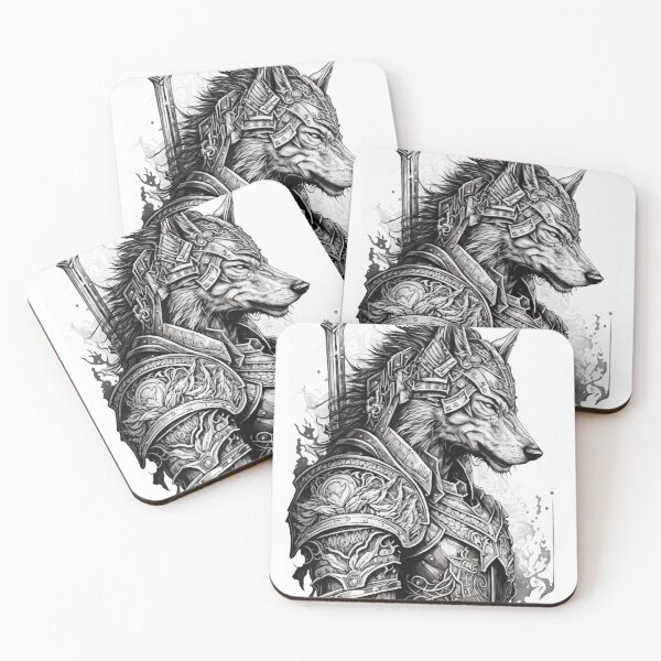 Item preview, Wolf God ink art designed and sold by Visual-wallart.