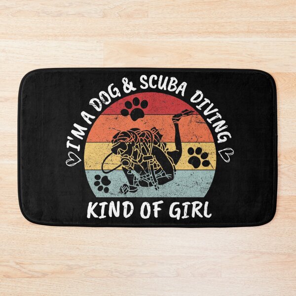Item preview, I'm A Dog & Scuba Diving Kind of Girl Women Dog Lover retro vintage gift idea for a scuba and dogs lover girl  designed and sold by Live  Today.
