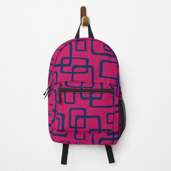 Item preview, Retro Mid Century Modern Geometric Abstract 670 Magenta and Blue designed and sold by tonymagnerart.