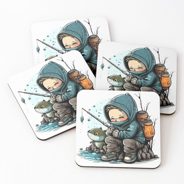 Item preview, Little boy fishing in winter designed and sold by Melcu.