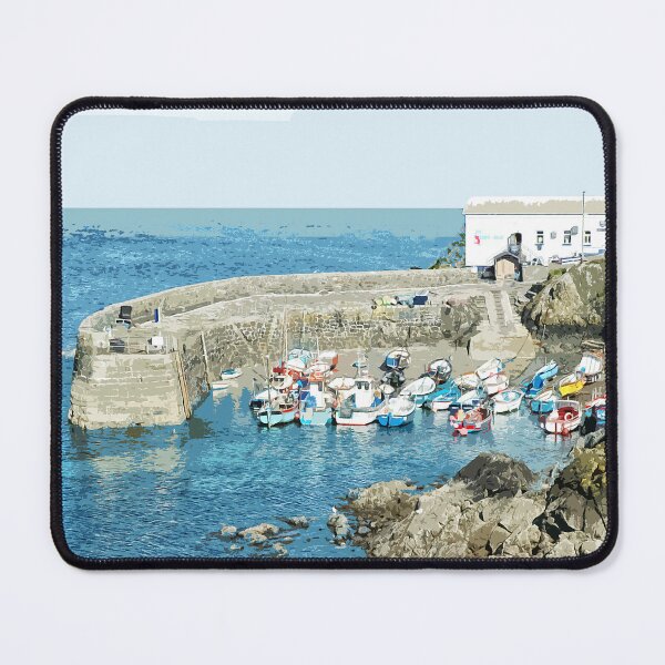 Item preview, Coverack, Cornwall, England. Summer seaside harbour landscape designed and sold by BarbaraGlebska.
