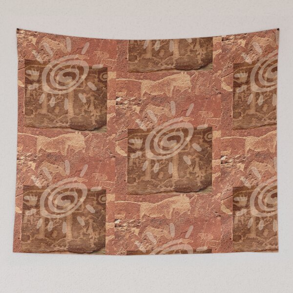 Item preview, Prehistoric Cave Wall Art Montage Assemblage Color Design  designed and sold by EarthArtDesigns.