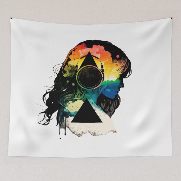 Item preview, Aquarela Dark Side of the Moon Girl designed and sold by pedrogag.