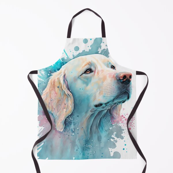 Item preview, Labrador Water Colour Painting in Blue with a Pink Touch designed and sold by AdamesArtStudio.