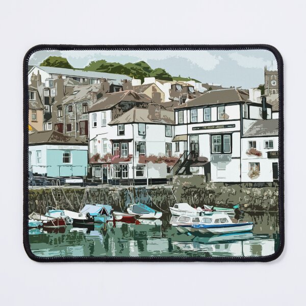Item preview, Cornwall, Falmouth Harbour. Travel poster. Cornish gift designed and sold by BarbaraGlebska.