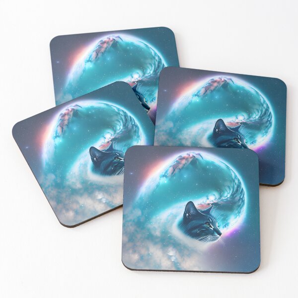 Item preview, Galaxy Cat Double Exposure - Modern Digital Art designed and sold by Ai-michiart.