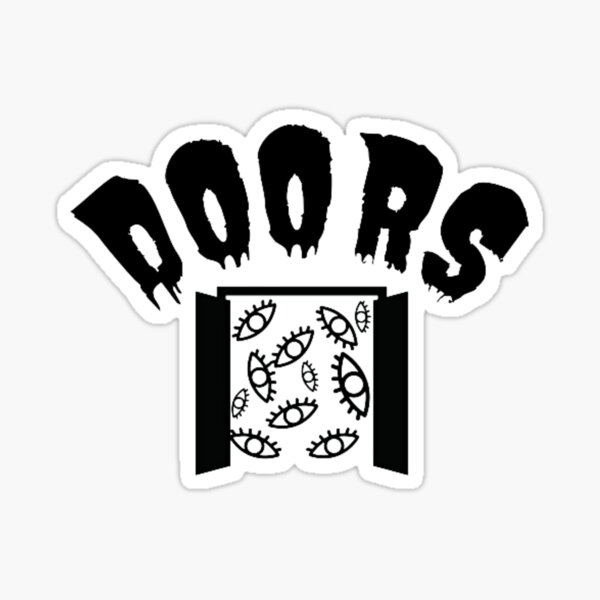 DOORS but Kawaii Sticker for Sale by whatcryptodo