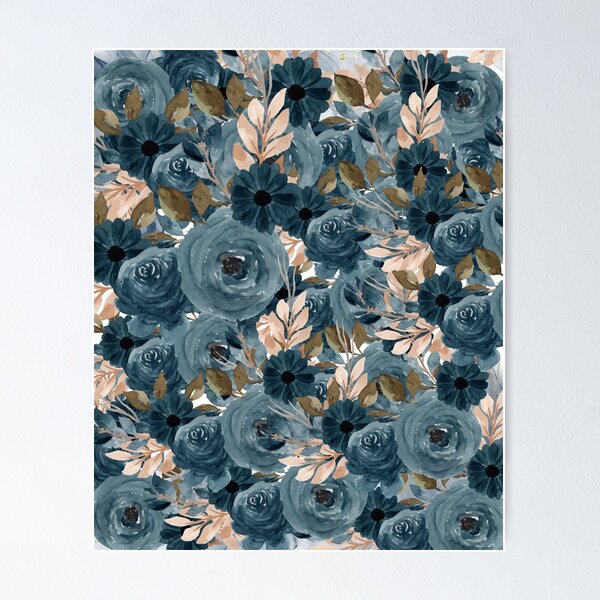 Item preview, Blu flowers designed and sold by GorLorLar.