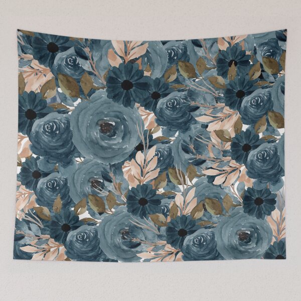 Item preview, Blu flowers designed and sold by GorLorLar.