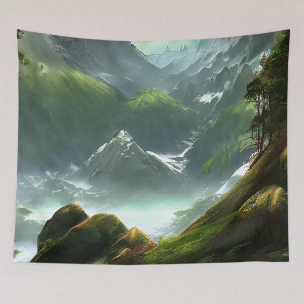 Item preview, Mountain environment realistic fantasy world  designed and sold by The Love Quill.