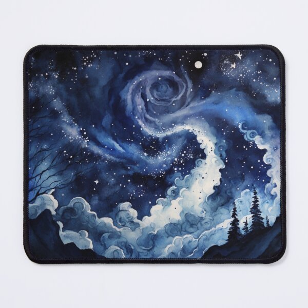 Item preview, The Swirling Night Sky - A Starry Watercolor Dream designed and sold by Y-Elric-Y.