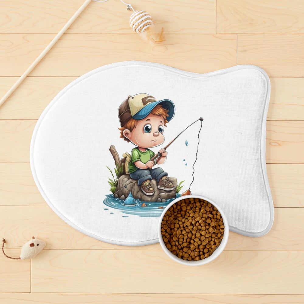 Little boy fishing Poster for Sale by Melcu