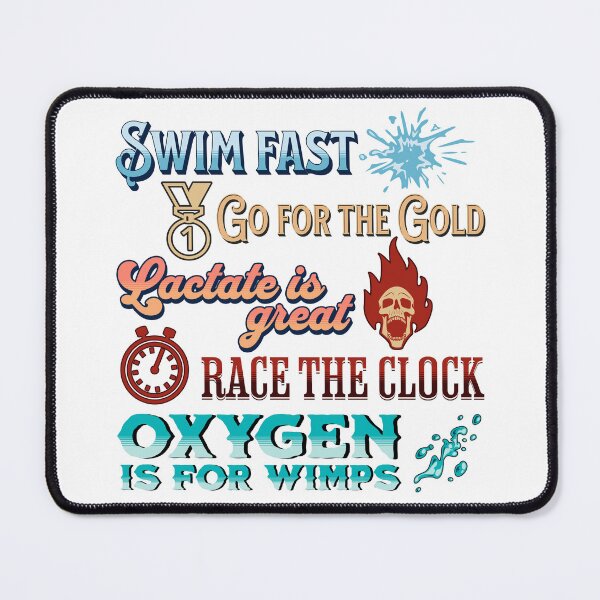 Item preview, Swimming sticker pack - race the clock - swim fast designed and sold by EvergreenWhimsy.