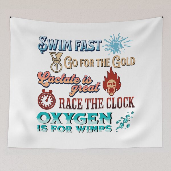 Item preview, Swimming sticker pack - race the clock - swim fast designed and sold by EvergreenWhimsy.