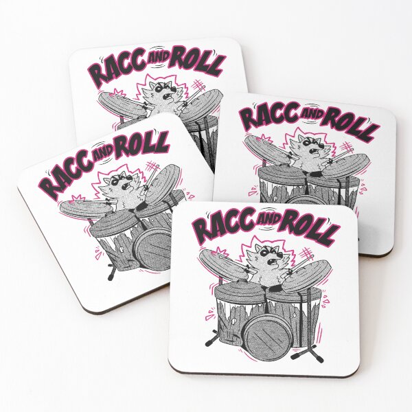 Item preview, Racc And Roll - Raccoon Plays Drums designed and sold by Shirtey.