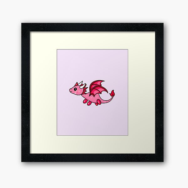 Item preview, Cute Little Flying Pink Dragon  designed and sold by HanaiPrint.