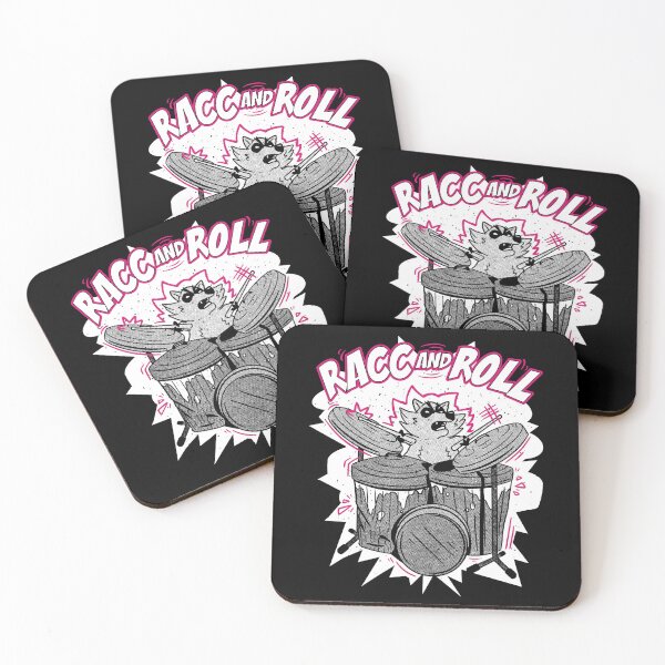 Item preview, Racc And Roll - Raccoon Plays Drums designed and sold by Shirtey.