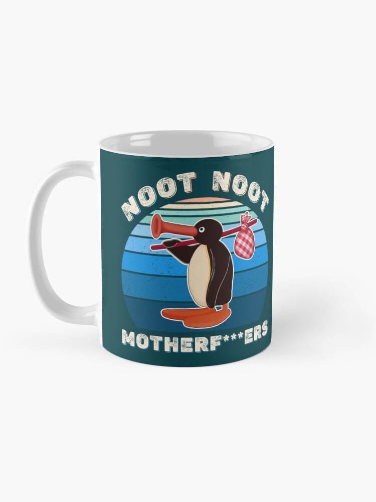 Imagen 3 de 6, Taza de café con la obra Noot Noot Pingu Noot Meme Pingu Noot Noot Madre, diseñada y vendida por GreenSplash.