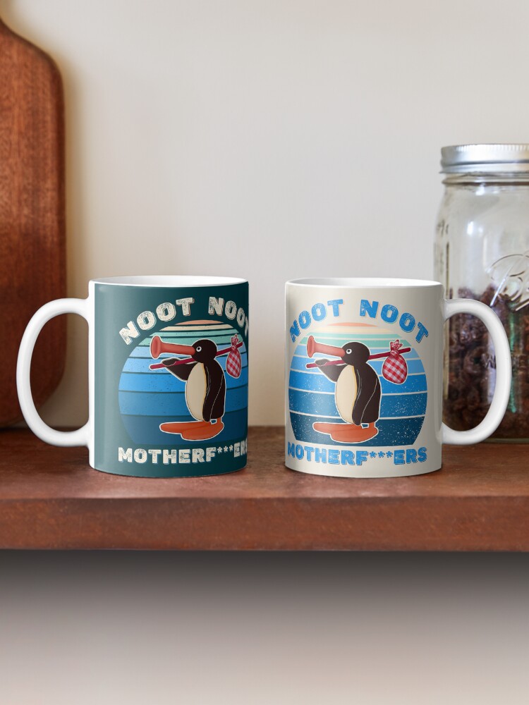 Imagen 2 de 6, Taza de café con la obra Noot Noot Pingu Noot Meme Pingu Noot Noot Madre, diseñada y vendida por GreenSplash.