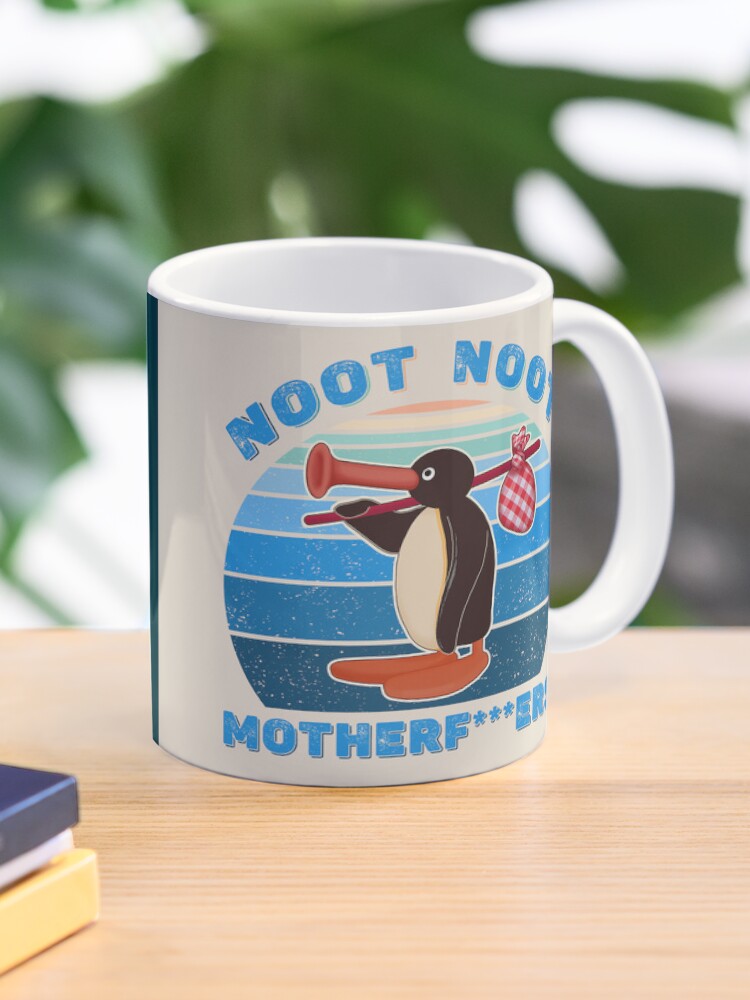 Imagen 1 de 6, Taza de café con la obra Noot Noot Pingu Noot Meme Pingu Noot Noot Madre, diseñada y vendida por GreenSplash.