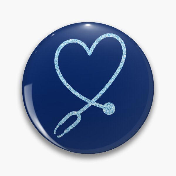 Item preview, Blue Heart Stethoscope Glitter designed and sold by orchidgd.