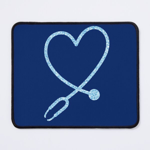 Item preview, Blue Heart Stethoscope Glitter designed and sold by orchidgd.