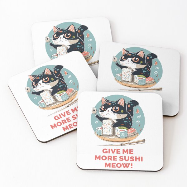 Item preview, Give me more sushi MEOW designed and sold by MeditationMind.