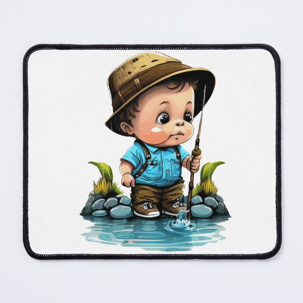 Little boy fishing Poster for Sale by Melcu