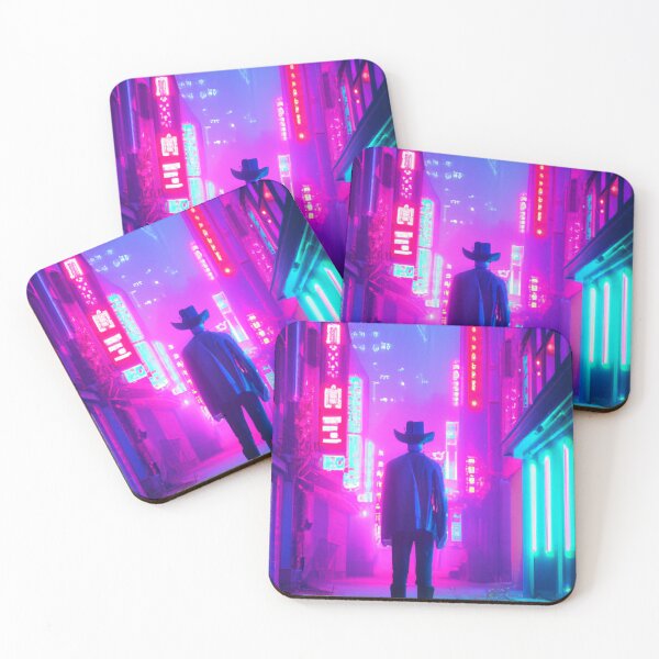 Item preview, Cowboy Bounty Hunter Noir Neo Tokyo Futurescape designed and sold by RTAH.