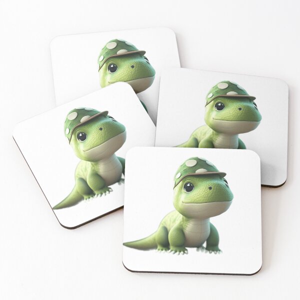 Item preview, The baby green dinosaur with a green and white cap designed and sold by bejarano21.