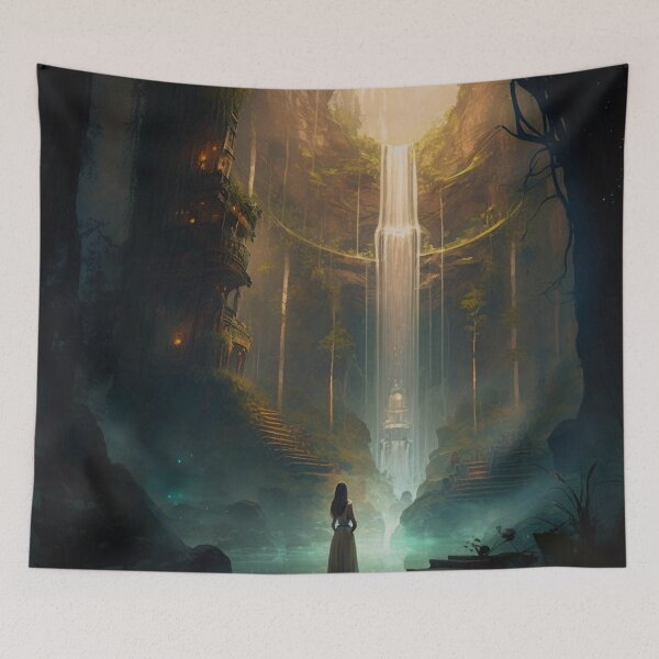 Item preview, 28 - Sacred Pools Waterfalls Inner Earth Ethereal designed and sold by StarbuckLight.